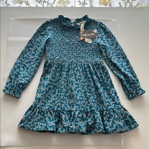 Matilda Jane Just Imagine Zoe Floral Smocked Long Sleeve Girls Dress NWT Size 4